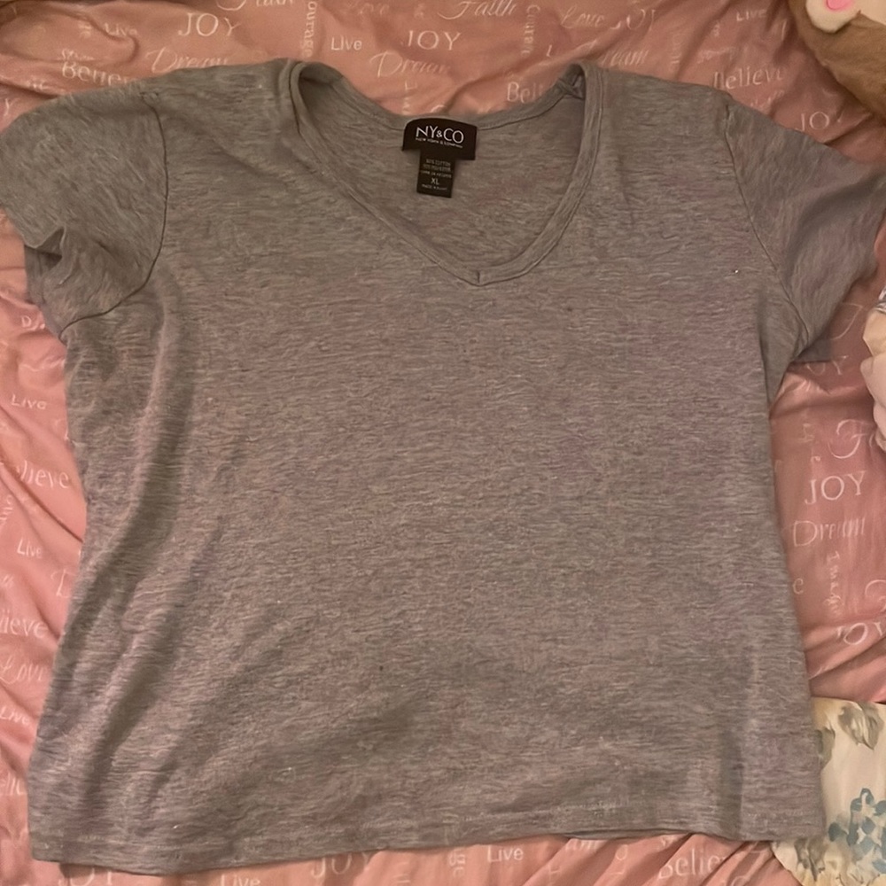 Grey Cropped Tee
